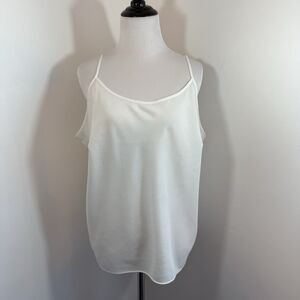 Talbots top 14 Petite beige lining women sleeveless spaghetti strap lightweight